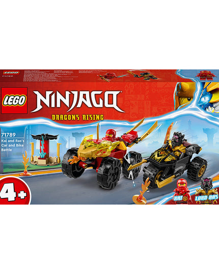 LEGO® NINJAGO® Kai and Ras’s Car and Bike Battle Building Toy Set 71789