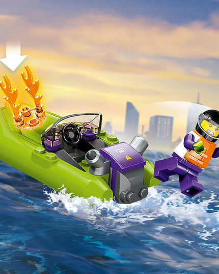 LEGO® City Fire Rescue Boat Building Toy Set 60373