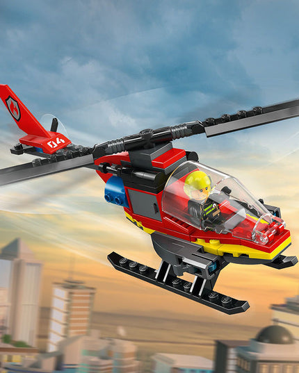 LEGO® City Fire Rescue Helicopter Building Toy 60411