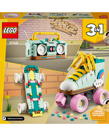 LEGO® Creator 3in1 Retro Roller Skate & Toy Skateboard 31148