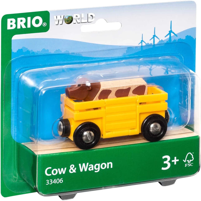 BRIO COW AND WAGON
