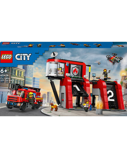 LEGO® City Fire Station with Fire Engine Toy Playset 60414
