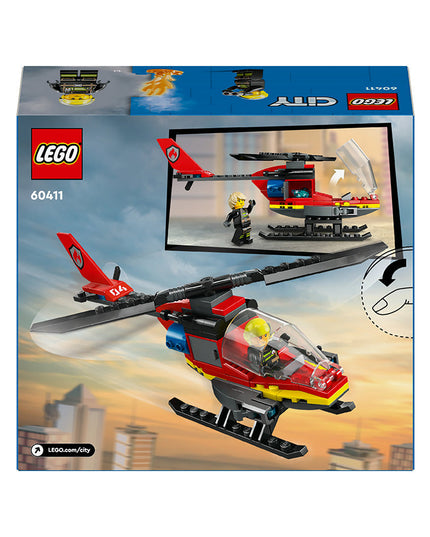 LEGO® City Fire Rescue Helicopter Building Toy 60411