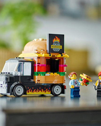 LEGO® City Burger Van, Food Truck Toy Playset 60404
